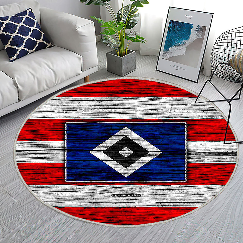 Hamburger Bundesliga Teppich Rund, Teppiche - Hsv Outdoor Teppich Rund, Fc Hamburger Teppich Wohnzimmer, Carpet, Rug