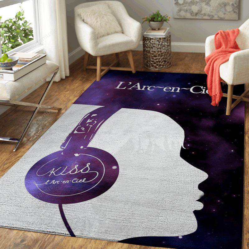 Larc En Ciel Kiss Music Art Teppich, Teppiche - Outdoor Teppich, Teppich Wohnzimmer, Küchenteppich, Kinderzimmer, Modern