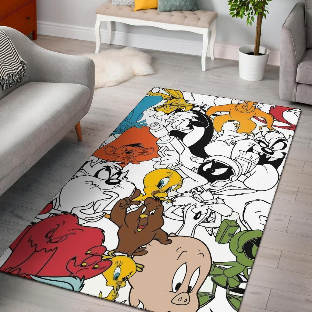 Looney Tunes Charaktere Teppich, Teppiche - Outdoor Teppich, Teppich Wohnzimmer, Küchenteppich, Kinderzimmer, Modern