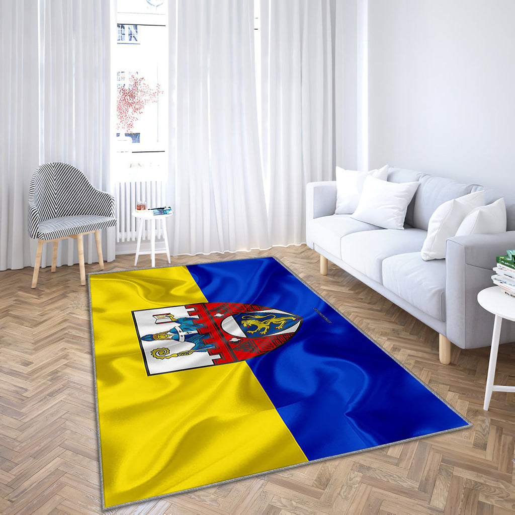 Siegen Flagge Seiden-Textur Teppich, Teppiche - Seidenfahne Outdoor-Teppich, Wohnzimmerteppich, Küchenteppich, Kinderzimmer, Modern