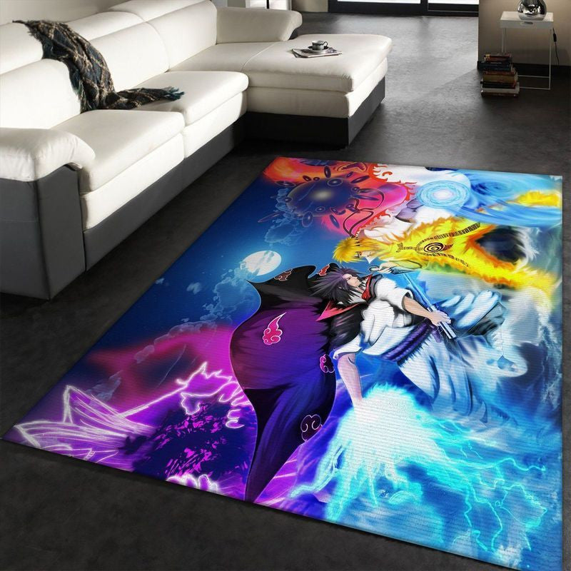Naruto And Sasuke Teppich, Teppiche - Outdoor Teppich, Teppich Wohnzimmer, Küchenteppich, Kinderzimmer, Modern