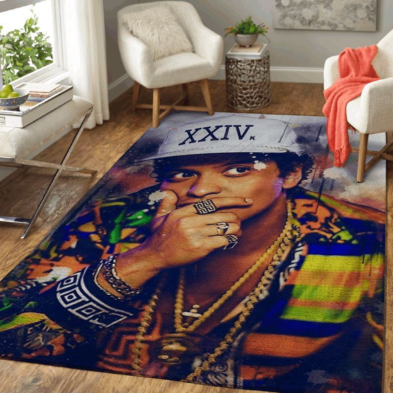 Bruno Mars Singer And Songwriter Pop Art 3 Teppich, Teppiche - Outdoor Teppich, Teppich Wohnzimmer, Küchenteppich, Kinderzimmer, Modern