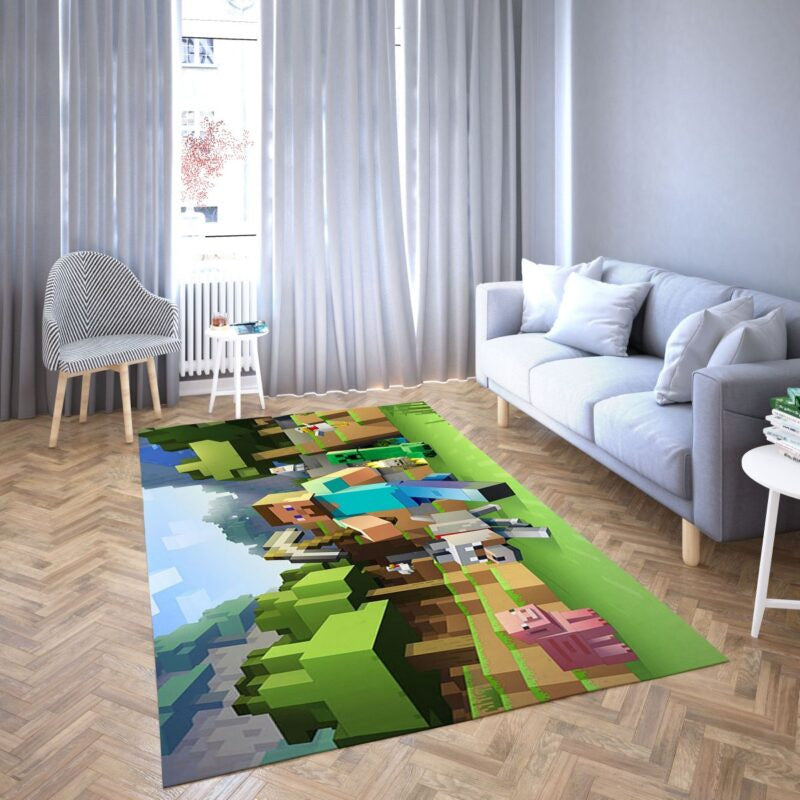 Minecraft Steve Spiel Favorit 9 Teppich, Teppiche - Outdoor Teppich, Teppich Wohnzimmer, Küchenteppich, Kinderzimmer, Modern