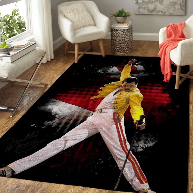 Freddie Mercury Singer 18 Teppich, Teppiche - Outdoor Teppich, Teppich Wohnzimmer, Küchenteppich, Kinderzimmer, Modern