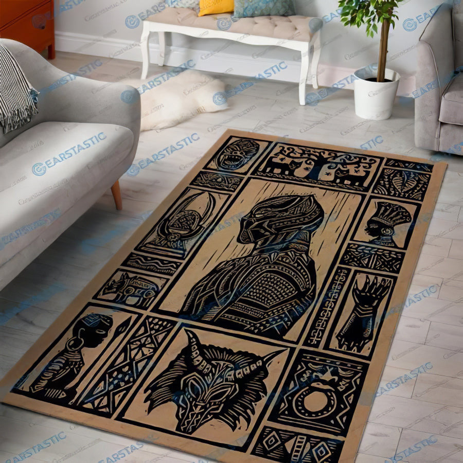 Black Panther Bode 2 Teppich, Teppiche - Outdoor Teppich, Teppich Wohnzimmer, Küchenteppich, Kinderzimmer, Modern