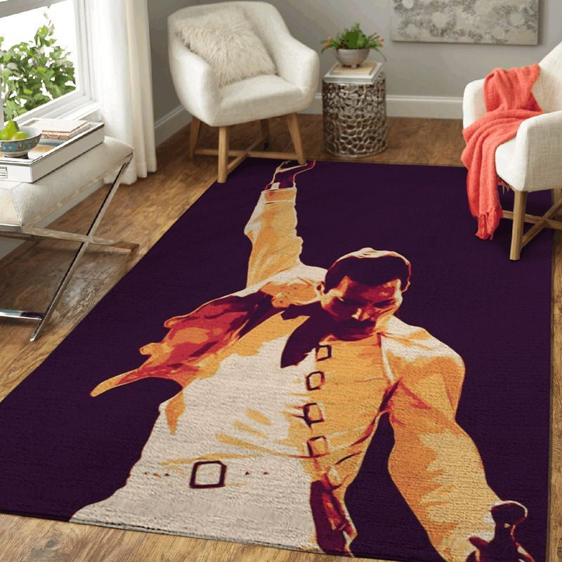 Freddie Mercury Singer 3 Teppich, Teppiche - Outdoor Teppich, Teppich Wohnzimmer, Küchenteppich, Kinderzimmer, Modern