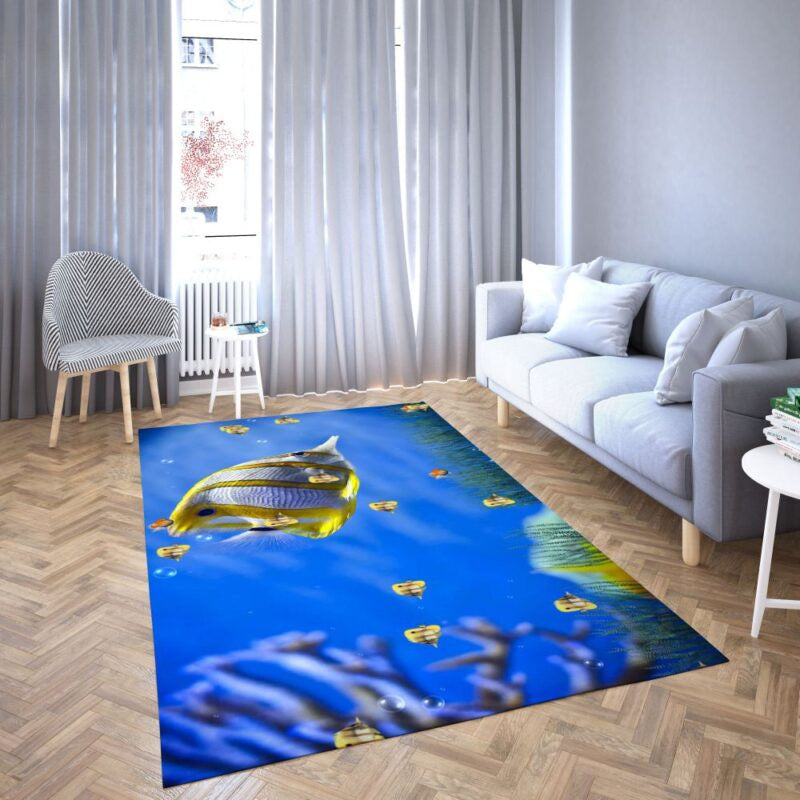 Der Fisch Hat Schoene Farben E Teppich, Teppiche - Outdoor Teppich, Teppich Wohnzimmer, Küchenteppich, Kinderzimmer, Modern