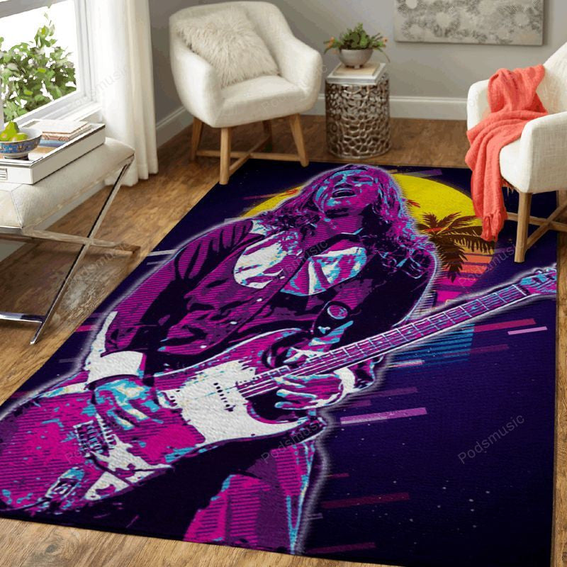 John Frusciante Live Rhcp Artwork Music Synthwave 80S Art Teppich, Teppiche - Outdoor Teppich, Teppich Wohnzimmer, Küchenteppich, Kinderzimmer, Modern