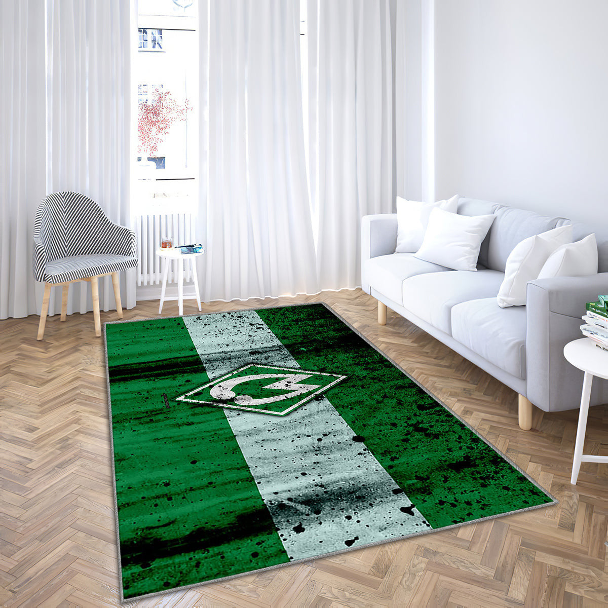 Fc Werder Bremen Logo Teppich, Teppiche - Bundesliga Outdoor Teppich, Teppich Wohnzimmer, Küchenteppich, Kinderzimmer, Modern