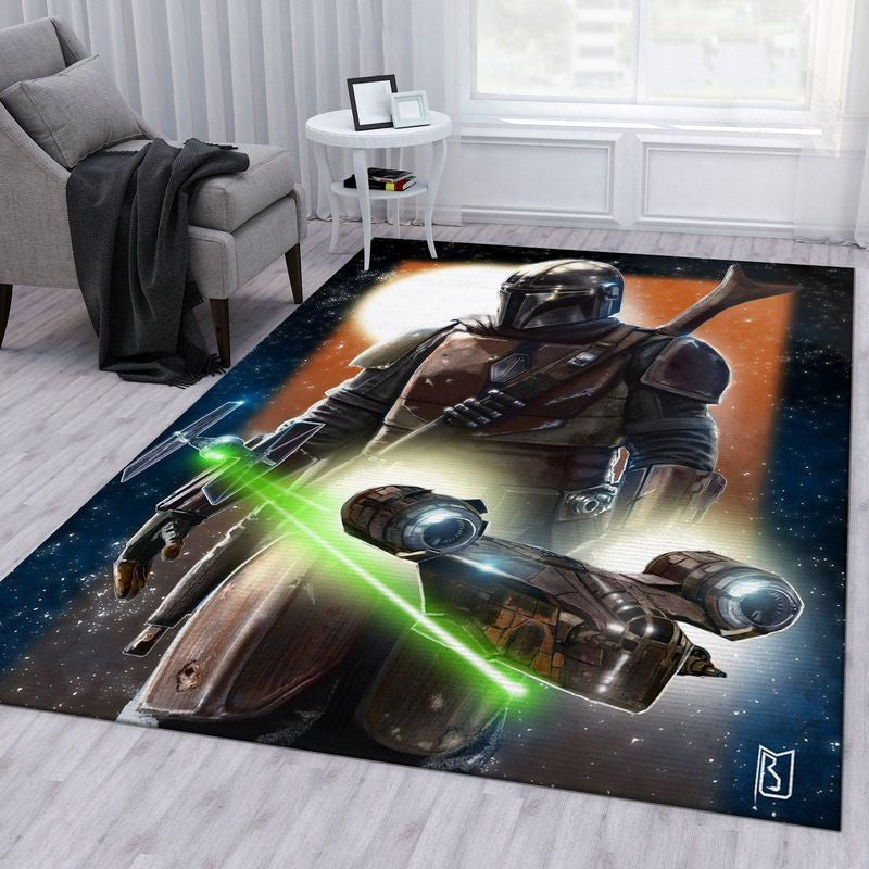 Mandalorian Baby Yoda Star Wars 60 Teppich, Teppiche - Outdoor Teppich, Teppich Wohnzimmer, Küchenteppich, Kinderzimmer, Modern