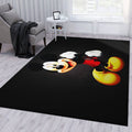 Illustration Mickey Mouse Children Yellow Cartoon Teppich, Teppiche - Outdoor Teppich, Teppich Wohnzimmer, Küchenteppich, Kinderzimmer, Modern