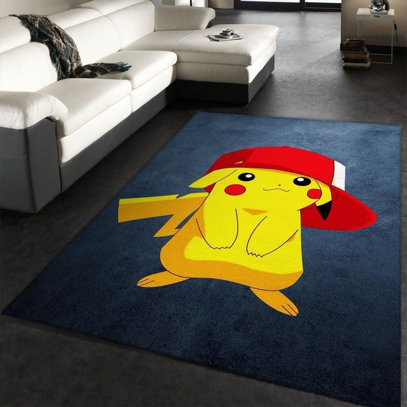 Pikachu Pokemon Anime 2 Teppich, Teppiche - Outdoor Teppich, Teppich Wohnzimmer, Küchenteppich, Kinderzimmer, Modern