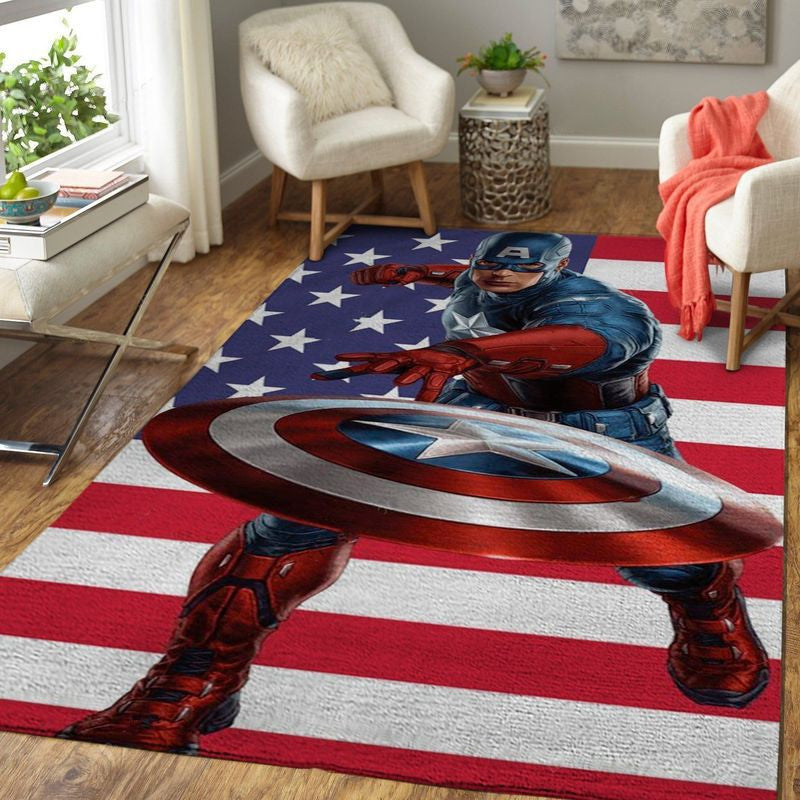 Marvel Captain America 23 Teppich, Teppiche - Outdoor Teppich, Teppich Wohnzimmer, Küchenteppich, Kinderzimmer, Modern