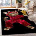 Chinese Legend Kungfu Cat Teppich, Teppiche - Outdoor Teppich, Teppich Wohnzimmer, Küchenteppich, Kinderzimmer, Modern