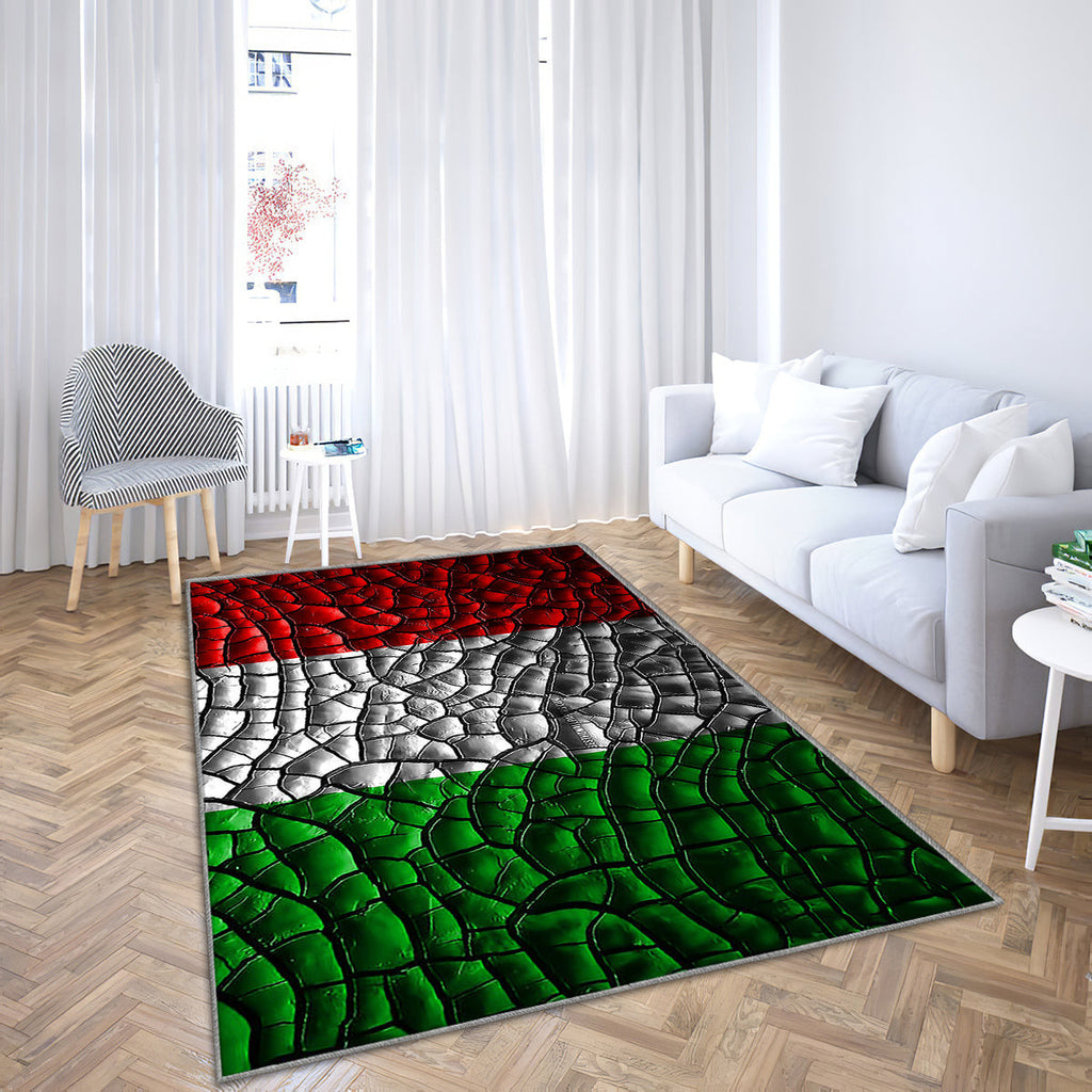 Flag Of Italy Cracked Soil Teppich, Teppiche - Europa Outdoor Teppich, Teppich Wohnzimmer, Küchenteppich, Kinderzimmer, Modern