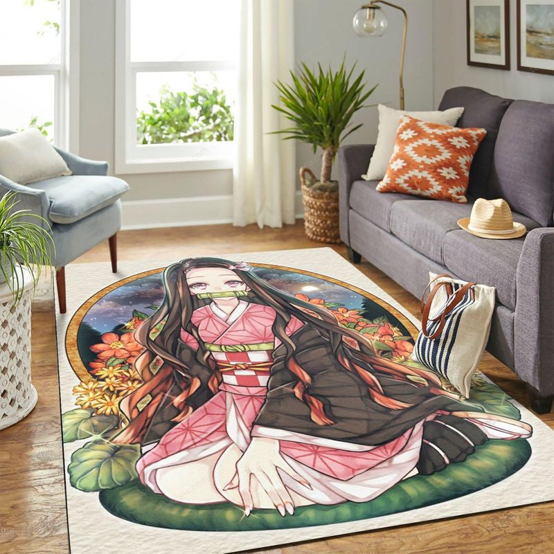 Demon Slayer Kimetsu No Yaiba Kamado Nezuko 14 Teppich, Teppiche - Outdoor Teppich, Teppich Wohnzimmer, Küchenteppich, Kinderzimmer, Modern