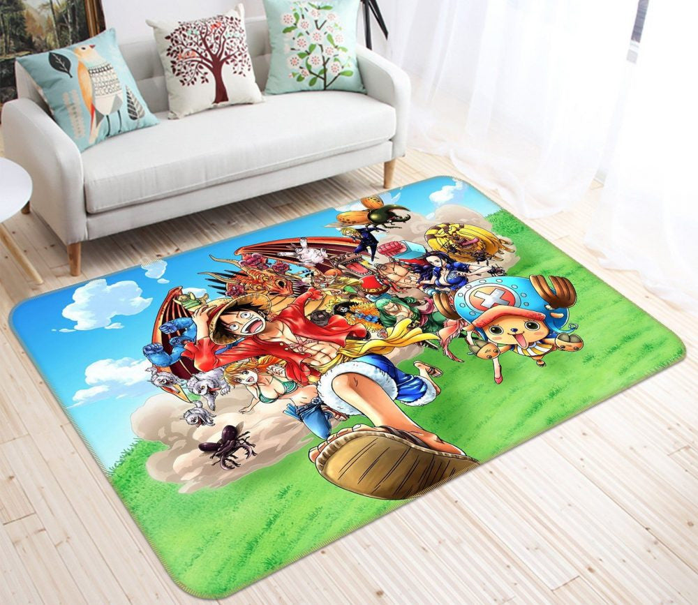 One Piece Anime 6 Teppich, Teppiche - Outdoor Teppich, Teppich Wohnzimmer, Küchenteppich, Kinderzimmer, Modern