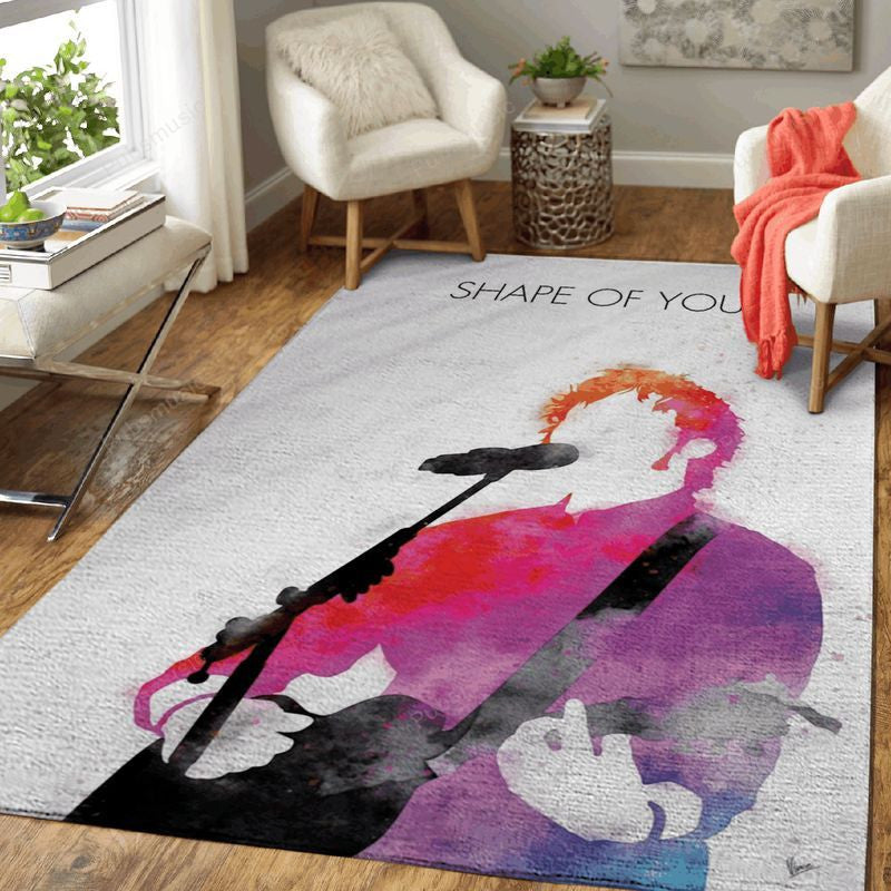 Ed Sheeran Watercolor Music Artworks Art Teppich, Teppiche - Outdoor Teppich, Teppich Wohnzimmer, Küchenteppich, Kinderzimmer, Modern