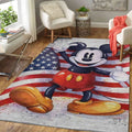 American Flag Disney Classic Vintage Mickey Mouse Teppich, Teppiche - Outdoor Teppich, Teppich Wohnzimmer, Küchenteppich, Kinderzimmer, Modern