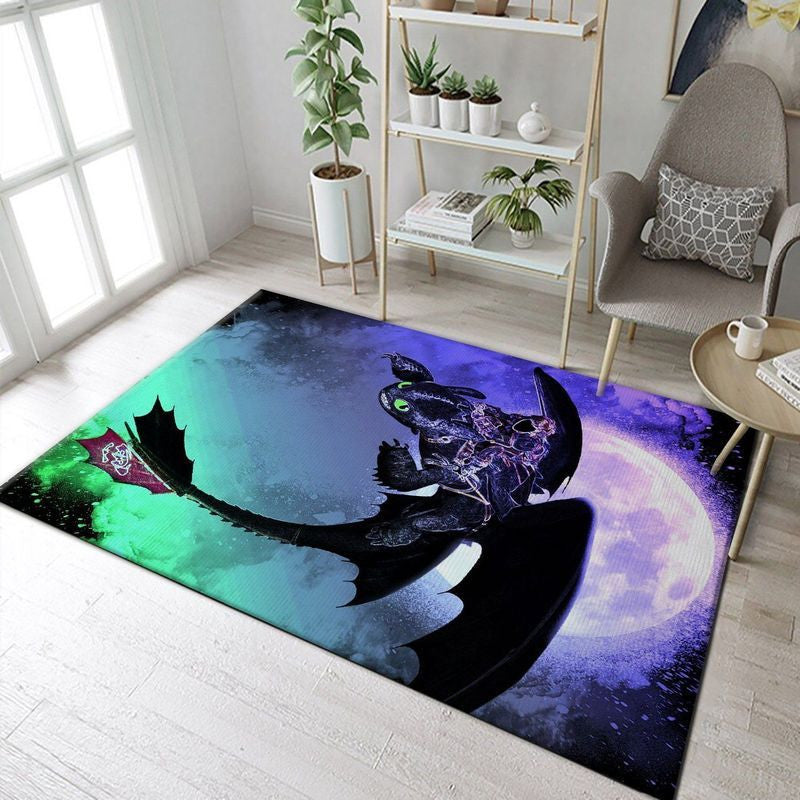 How To Train Your Dragon Toothless Night Fury Anime Hero Teppich, Teppiche - Outdoor Teppich, Teppich Wohnzimmer, Küchenteppich, Kinderzimmer, Modern