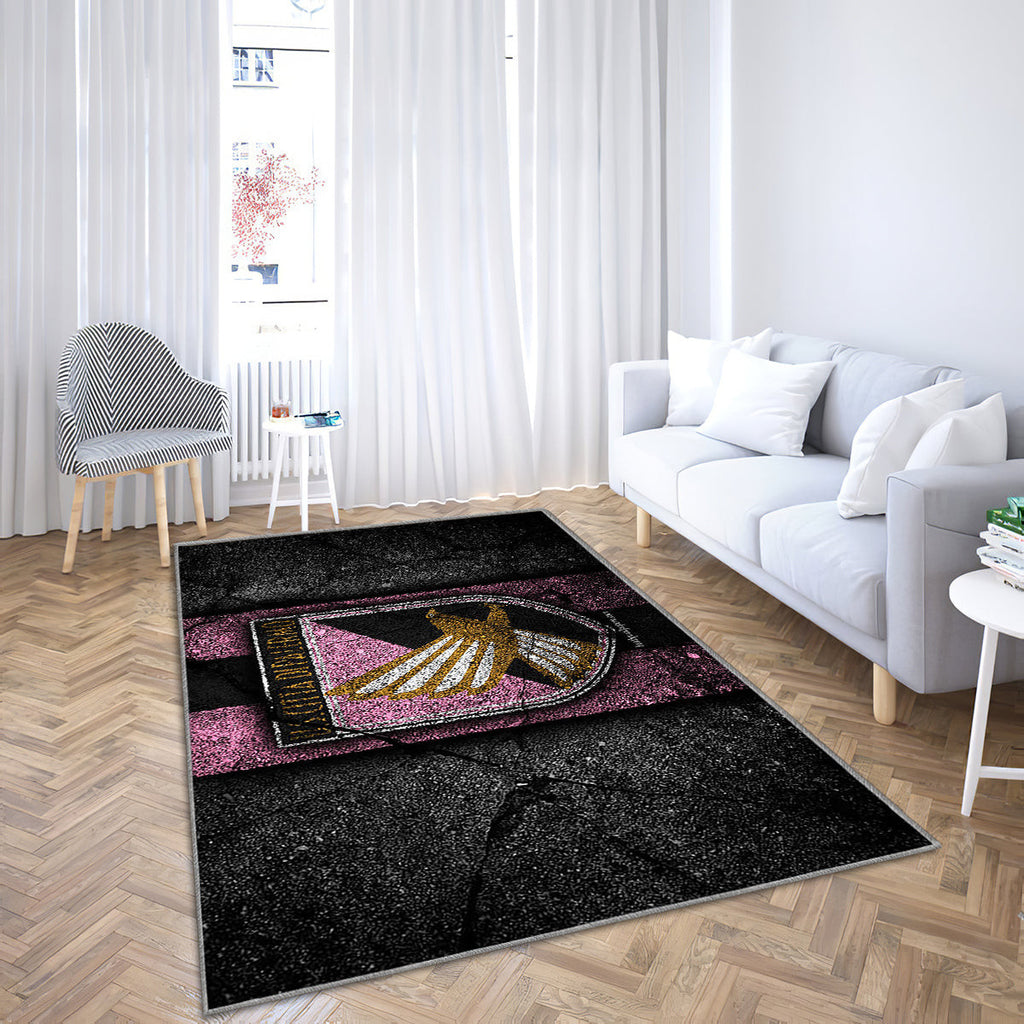 Palermo Fc Teppich, Teppiche - Schwarzer Stein Outdoor Teppich, Teppich Wohnzimmer, Küchenteppich, Kinderzimmer, Modern