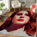 Lana Del Rey Musician On Paintings Art Teppich, Teppiche - Outdoor Teppich, Teppich Wohnzimmer, Küchenteppich, Kinderzimmer, Modern