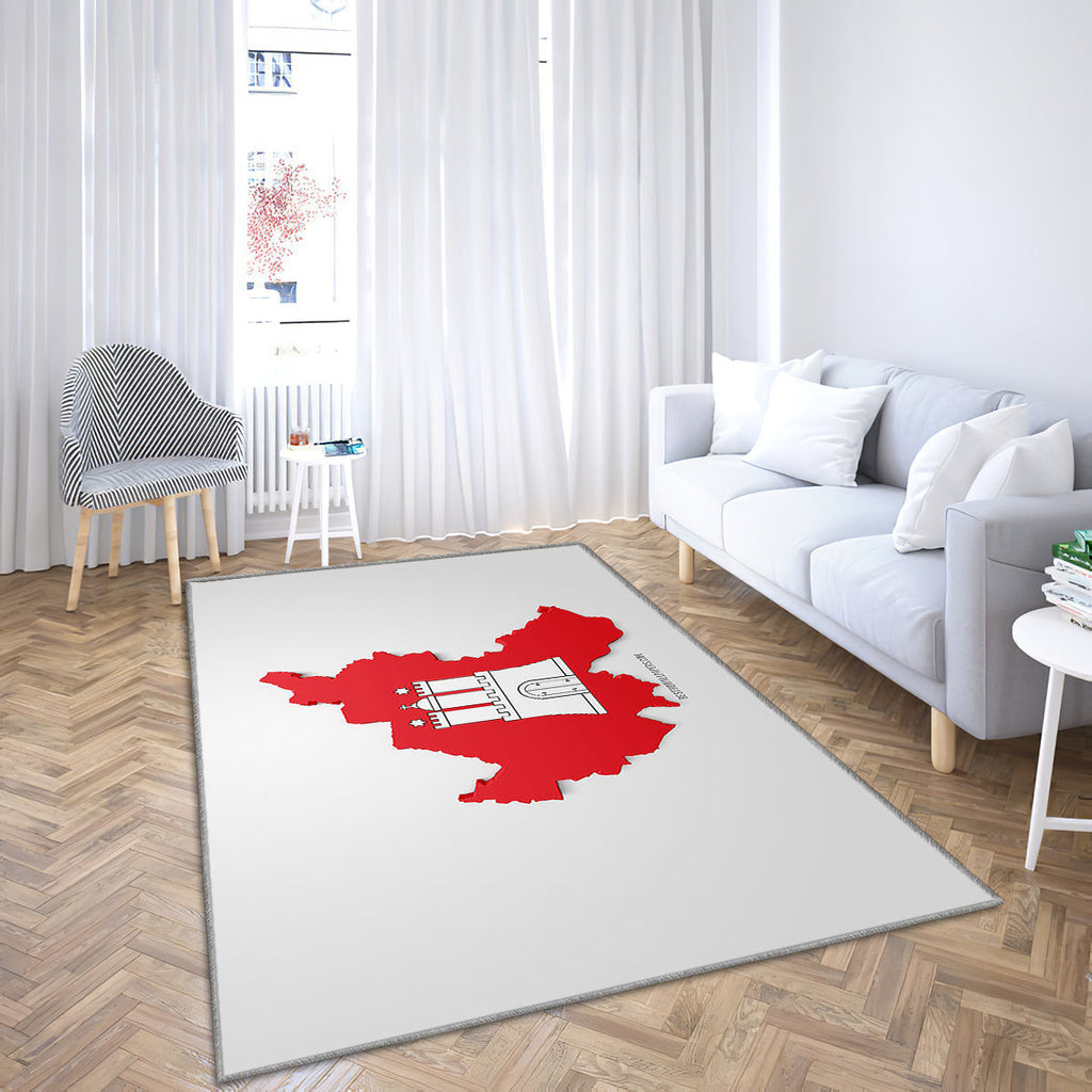 Hamburg-Karten-Silhouette-Teppich, Teppiche – 3D-Flagge von Hamburg Outdoorteppich, Wohnzimmerteppich, Küchenteppich, Kinderzimmer, modern