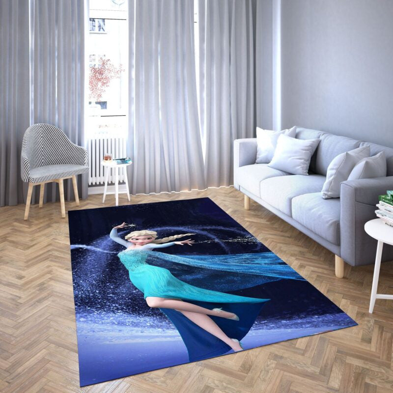 Elsa Princess Frozen Of Disney 5 Teppich, Teppiche - Outdoor Teppich, Teppich Wohnzimmer, Küchenteppich, Kinderzimmer, Modern