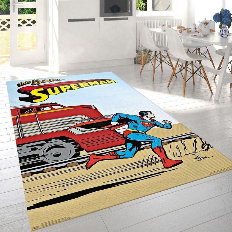 Dc Comics Superman 2 Teppich, Teppiche - Outdoor Teppich, Teppich Wohnzimmer, Küchenteppich, Kinderzimmer, Modern