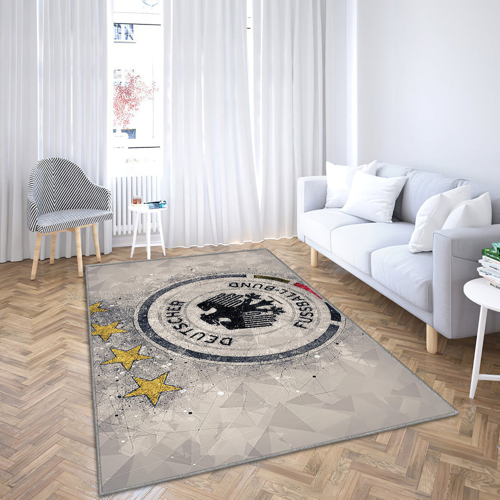 Germany National Football Team Geometric Art Teppich, Teppiche - Emblem Outdoor Teppich, Teppich Wohnzimmer, Küchenteppich, Kinderzimmer, Modern