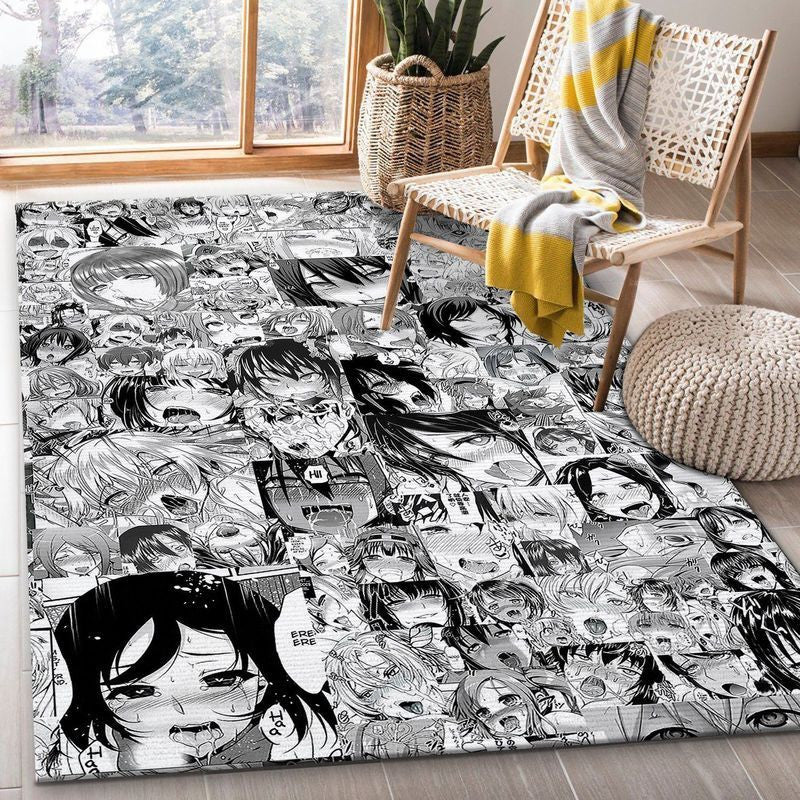 Anime Girl Face Teppich, Teppiche - Outdoor Teppich, Teppich Wohnzimmer, Küchenteppich, Kinderzimmer, Modern