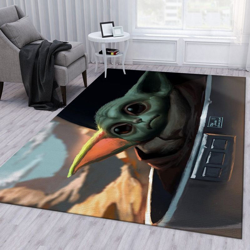 Mandalorian Baby Yoda Star Wars 89 Teppich, Teppiche - Outdoor Teppich, Teppich Wohnzimmer, Küchenteppich, Kinderzimmer, Modern