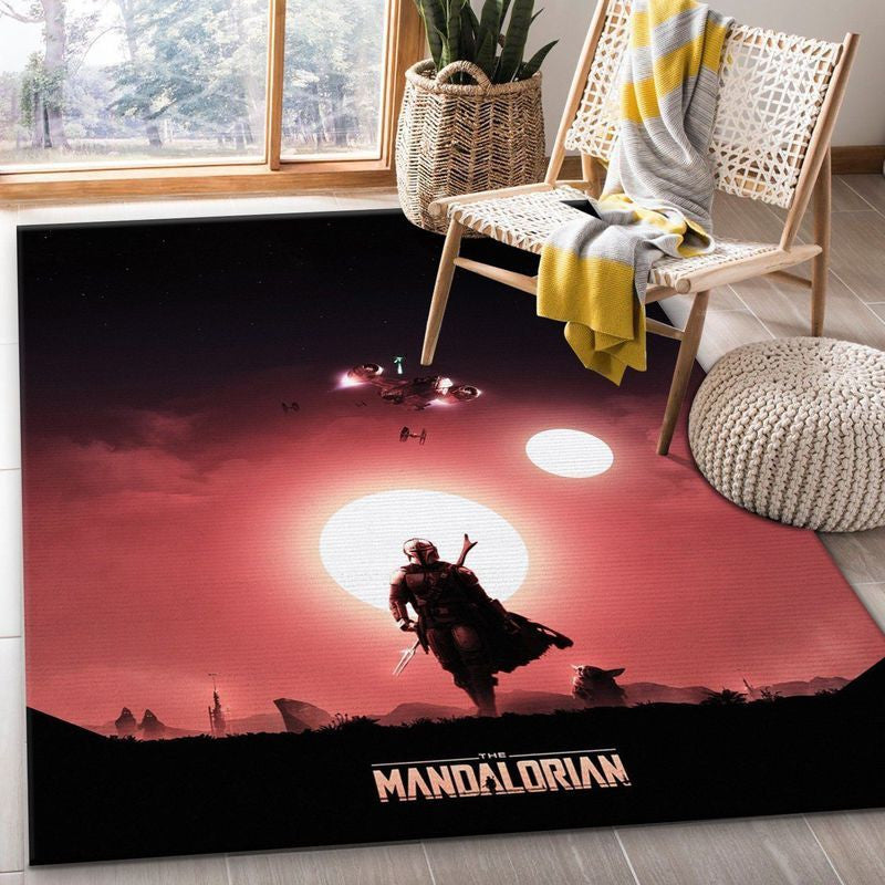 Mandalorian Baby Yoda Star Wars 41 Teppich, Teppiche - Outdoor Teppich, Teppich Wohnzimmer, Küchenteppich, Kinderzimmer, Modern
