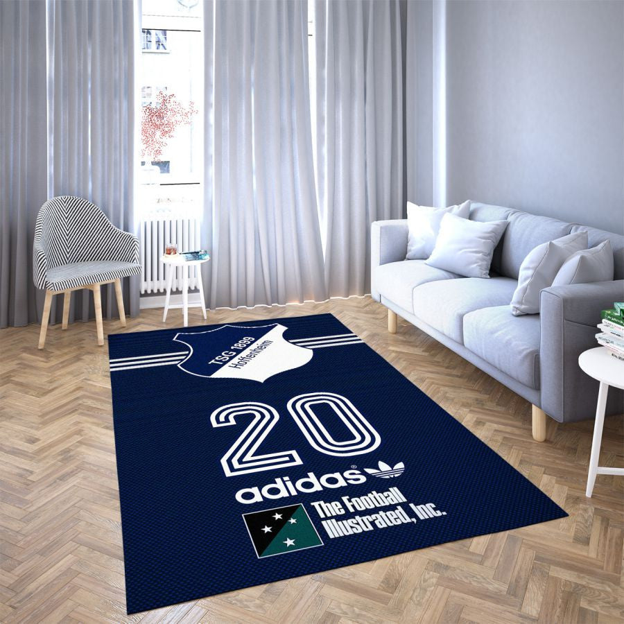 Hoffenheim LieblingsFußballverein 18 Teppich, Teppiche - Outdoor Teppich, Teppich Wohnzimmer, Küchenteppich, Kinderzimmer, Modern