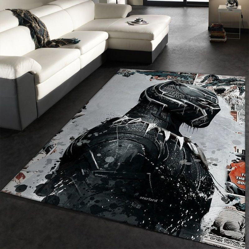 Black Panther Marvel 4 Teppich, Teppiche - Outdoor Teppich, Teppich Wohnzimmer, Küchenteppich, Kinderzimmer, Modern