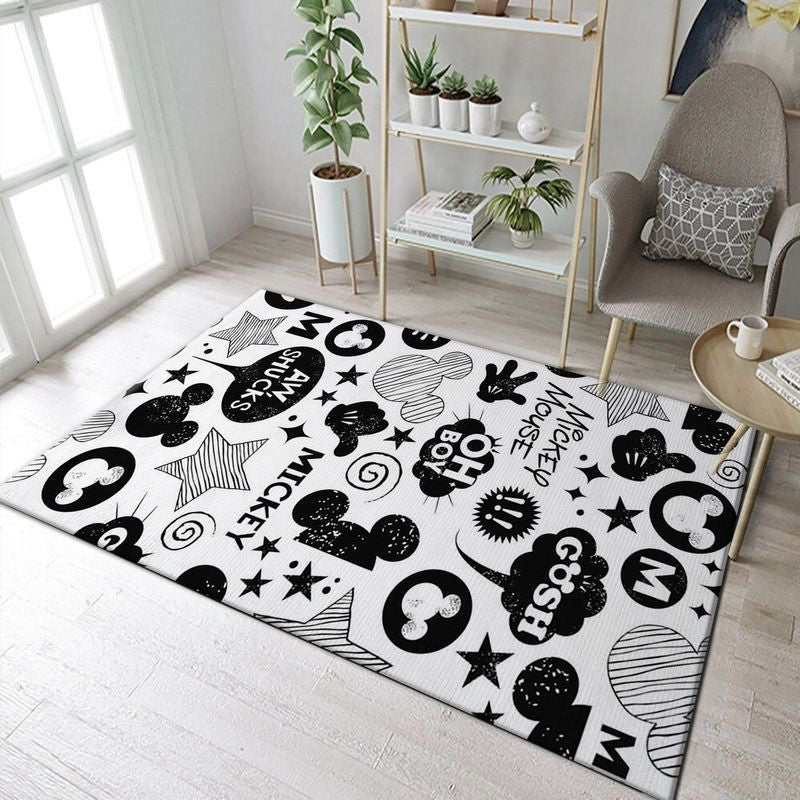 Disney Mickey Mouse Cool Teppich, Teppiche - Outdoor Teppich, Teppich Wohnzimmer, Küchenteppich, Kinderzimmer, Modern