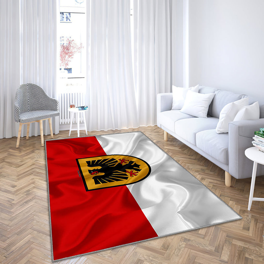 Teppich mit Seidenstruktur und Flagge von Dortmund, Teppiche – Rot-weißer Seidenflaggen-Outdoorteppich, Wohnzimmerteppich, Küchenteppich, Kinderzimmer, modern