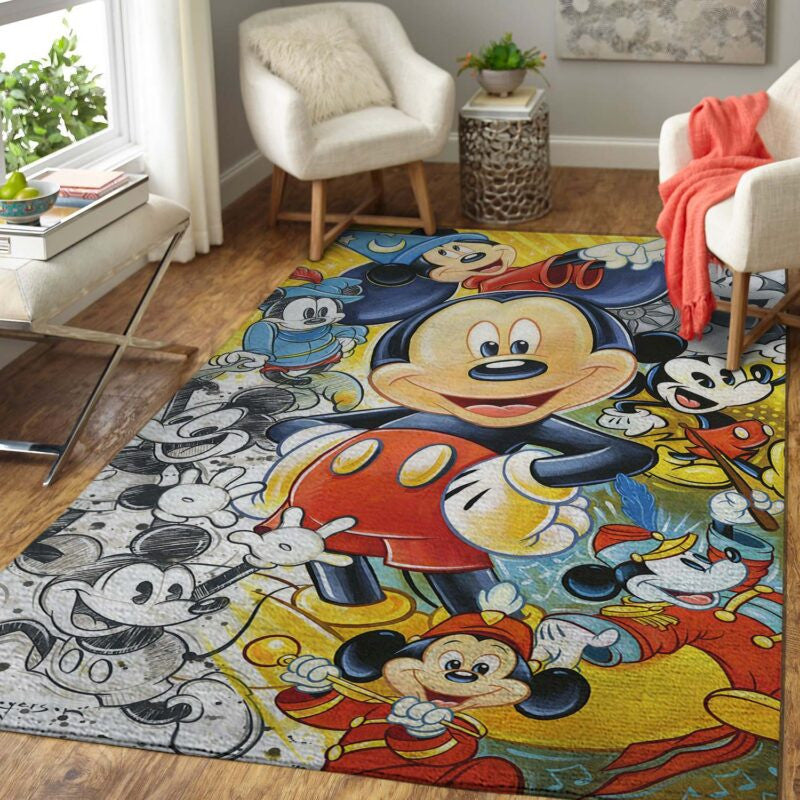Mickey Disney 5 Teppich, Teppiche - Outdoor Teppich, Teppich Wohnzimmer, Küchenteppich, Kinderzimmer, Modern