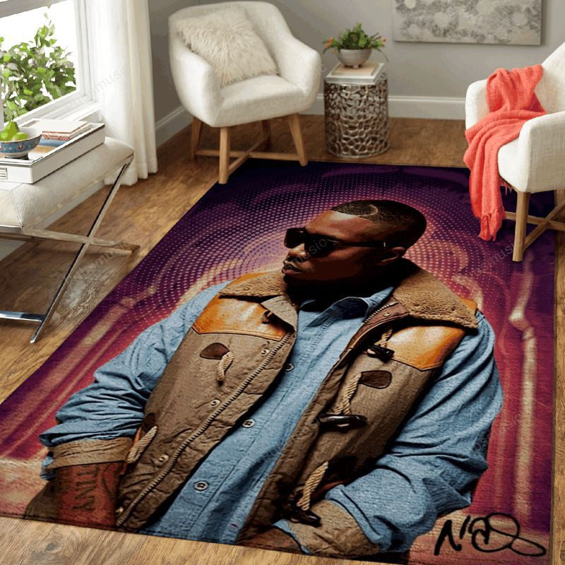 Nas Rap Music Art Teppich, Teppiche - Outdoor Teppich, Teppich Wohnzimmer, Küchenteppich, Kinderzimmer, Modern