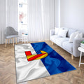 Flag Of Pforzheim Silk Texture Teppich, Teppiche - Weiß-Blaue Seidenfahne Outdoor Teppich, Teppich Wohnzimmer, Küchenteppich, Kinderzimmer, Modern