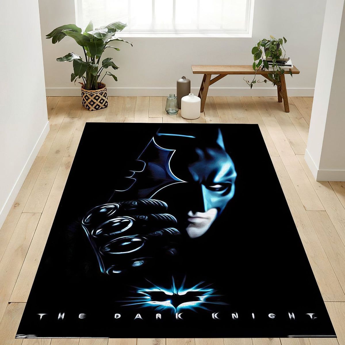Dc Comics Movie The Dark Knight Batman With Batarang Teppich, Teppiche - Outdoor Teppich, Teppich Wohnzimmer, Küchenteppich, Kinderzimmer, Modern