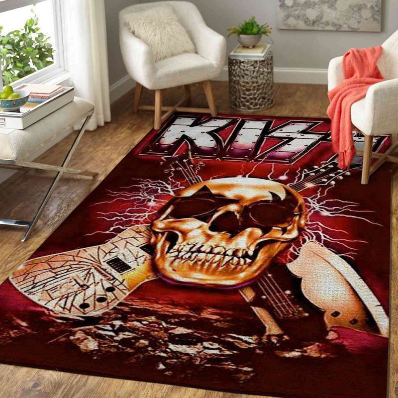 Kiss Rock Band 1 Teppich, Teppiche - Outdoor Teppich, Teppich Wohnzimmer, Küchenteppich, Kinderzimmer, Modern