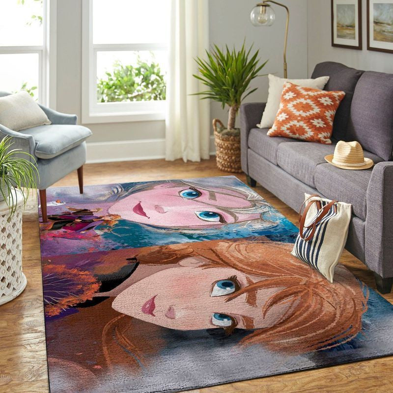 Frozen Elsa Anna 4 Teppich, Teppiche - Outdoor Teppich, Teppich Wohnzimmer, Küchenteppich, Kinderzimmer, Modern