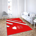 Nottingham Forest FC Teppich, Teppiche - Logo Rote Abstraktion Outdoorteppich, Wohnzimmerteppich, Küchenteppich, Kinderzimmer, Modern