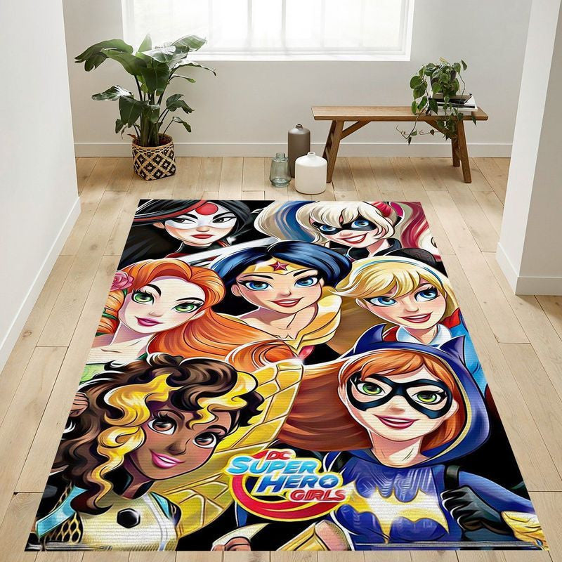 Dc Comics Tv Dc Superhero Girls Group Teppich, Teppiche - Outdoor Teppich, Teppich Wohnzimmer, Küchenteppich, Kinderzimmer, Modern