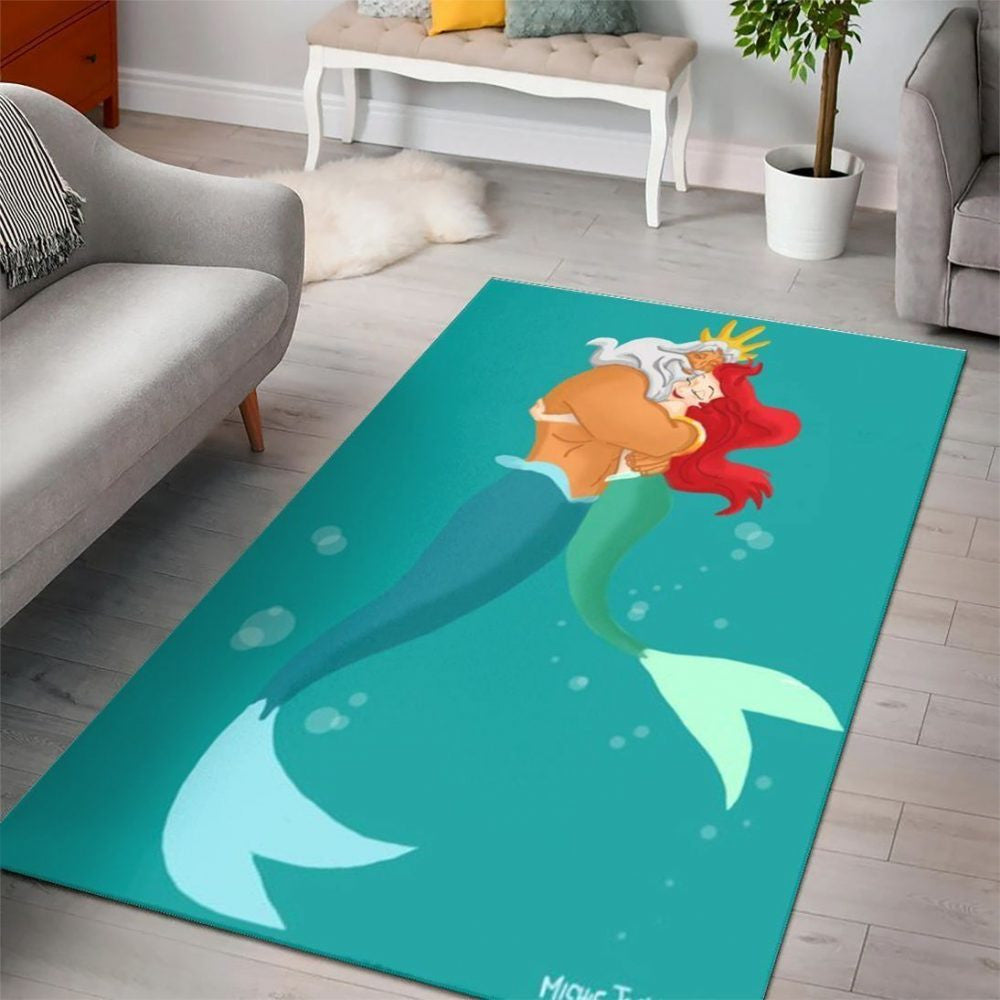 Ariel Disney Princess Characters Disney Movies 1 Teppich, Teppiche - Outdoor Teppich, Teppich Wohnzimmer, Küchenteppich, Kinderzimmer, Modern