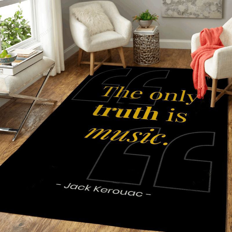 Music Is A Truth Quotes Inspiring Quotes Art Teppich, Teppiche - Outdoor Teppich, Teppich Wohnzimmer, Küchenteppich, Kinderzimmer, Modern