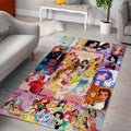 Disneys Princesses Ver 1 Teppich, Teppiche - Outdoor Teppich, Teppich Wohnzimmer, Küchenteppich, Kinderzimmer, Modern