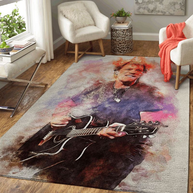 Jon Bon Jovi Band Members Pop Art For Bon Jovi Fans Iii Teppich, Teppiche - Outdoor Teppich, Teppich Wohnzimmer, Küchenteppich, Kinderzimmer, Modern