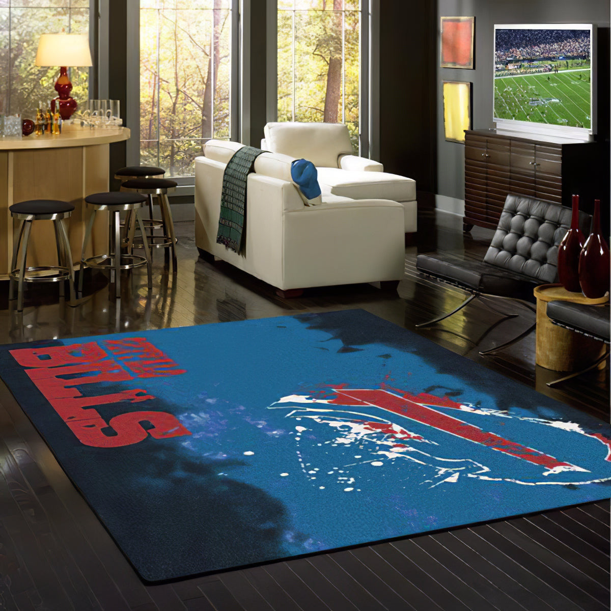 Buffalo Bills Verblassen Teppich, Teppiche - Outdoor Teppich, Teppich Wohnzimmer, Küchenteppich, Kinderzimmer, Modern